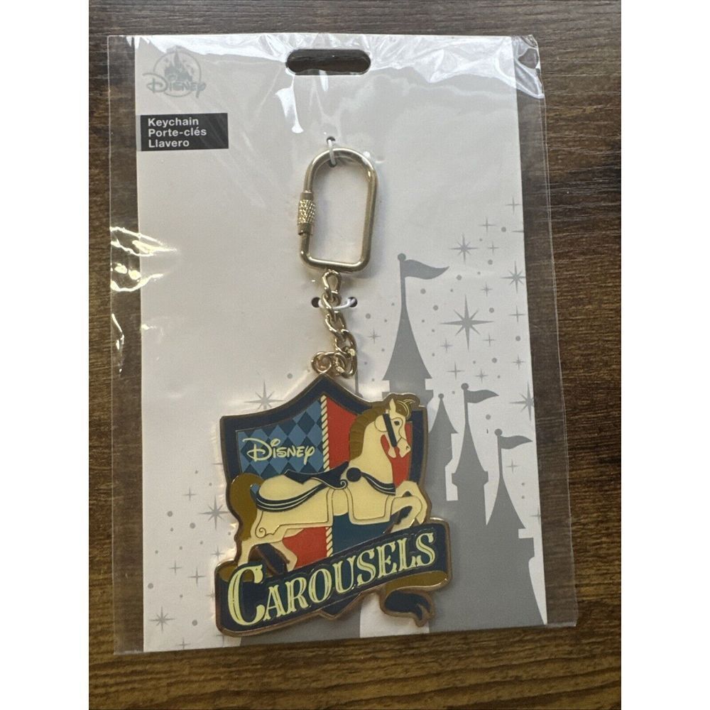 Disney Parks King Arthur Carousel Keychain/Bag‎ Clip NWT
